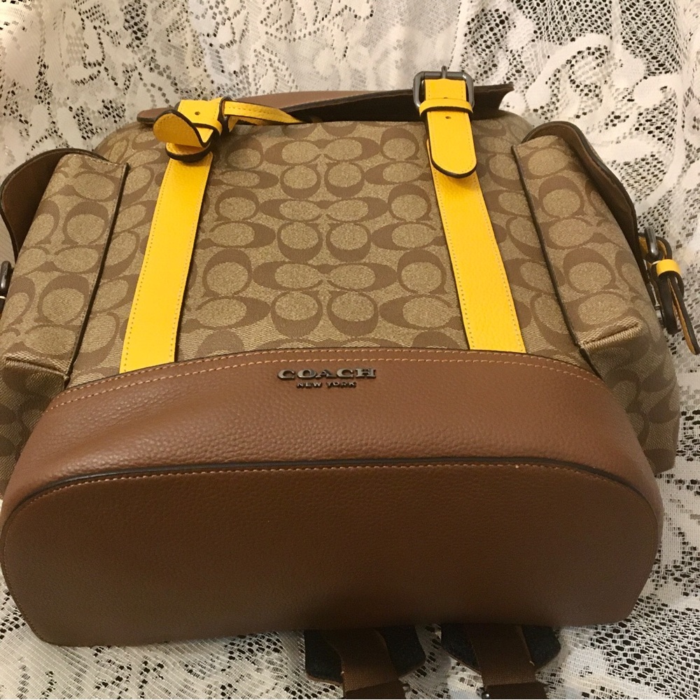 Hudson Backpack In Colorblock Signature Canvas - Picture 10 of 12